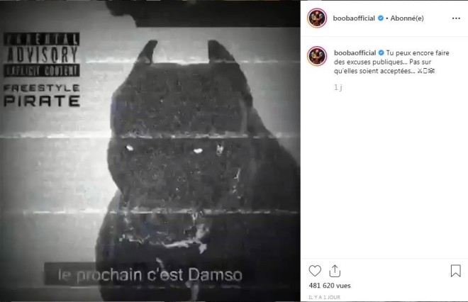 Booba demande à Damso de s'excuser publiquement pour mettre un terme au clash !