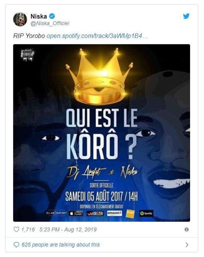DJ Arafat est mort ... Plusieurs rappeurs français lui ont rendu hommage !