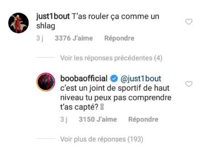 Les internautes se moquent de la façon dont Booba roule son joint, ce dernier leur répond !