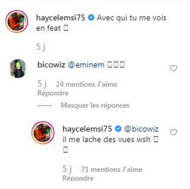 Hayce Lemsi lâche une révélation à propos d'un feat avec Eminem ! (Photo)
