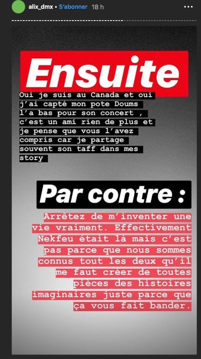 Nekfeu en couple avec Alix des Marseillais ? Elle réagit à la rumeur ! (Photo)