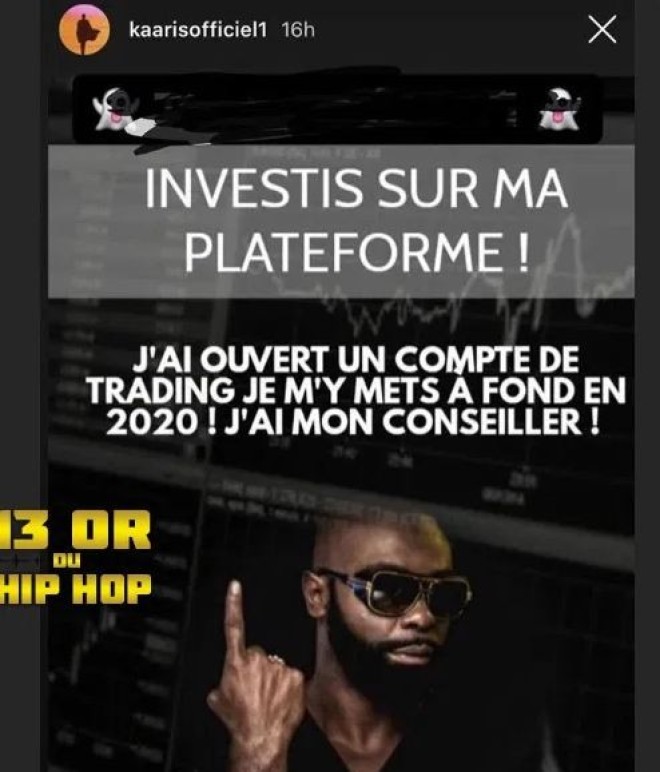 Booba ridiculise Kaaris pour avoir fait promouvoir une plateforme de trading ! (Photo)