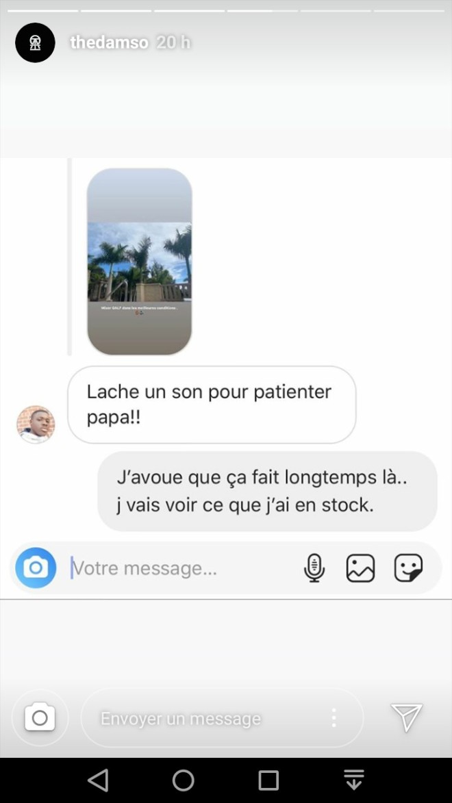 Damso annonce qu'il sortira un titre très bientôt :''Jeudi j'écris, j'tue le beat et j'vous l'envoie'' !