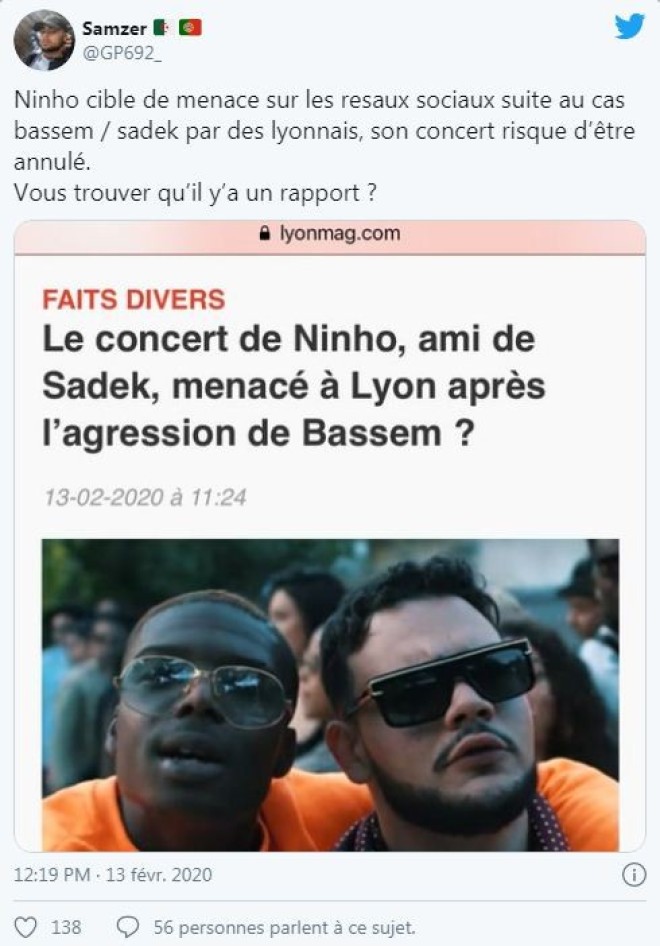 Le concert de Ninho à Lyon menacé d'annulation suite à l'affaire de Bassem et Sadek !