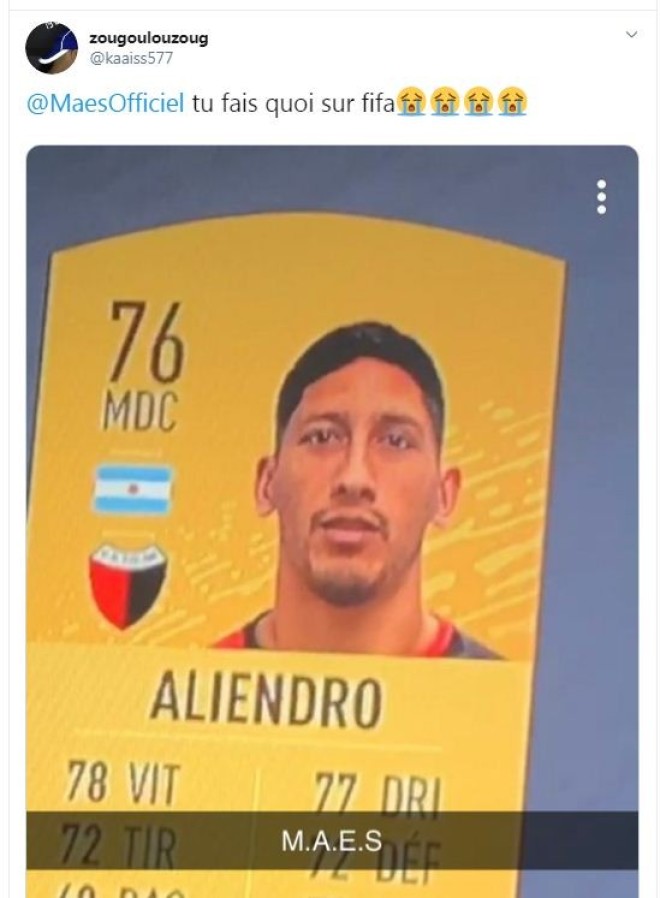 Maes a son propre joueur disponible sur FIFA ? Le rappeur réagit avec humour