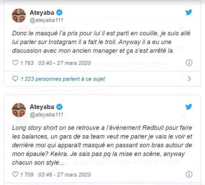Ateyaba dévoile toute l'histoire derrière sa bagarre avec Kekra au show Redbull !