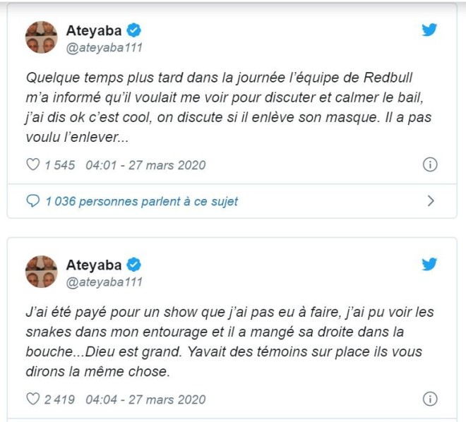 Ateyaba dévoile toute l'histoire derrière sa bagarre avec Kekra au show Redbull !