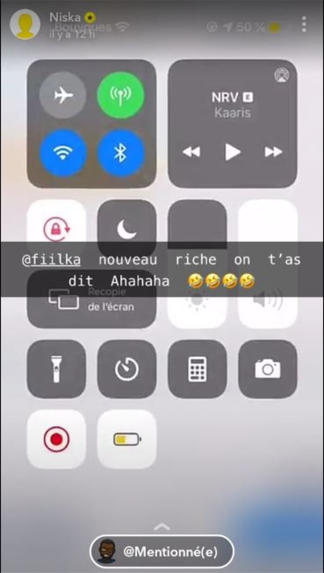 Niska cramé sur les réseaux en train d'écouter le dernier titre de Kaaris ''NRV''