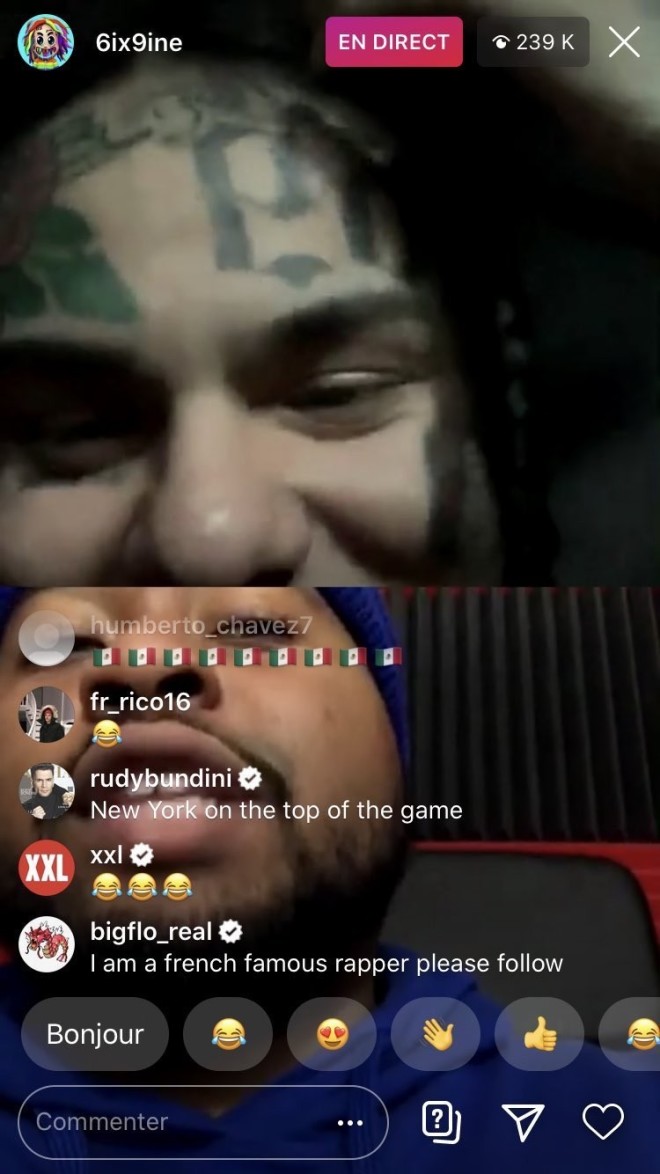 Bigflo a débarqué sur le live de 6ix9ine et a essayé de se faire connaitre