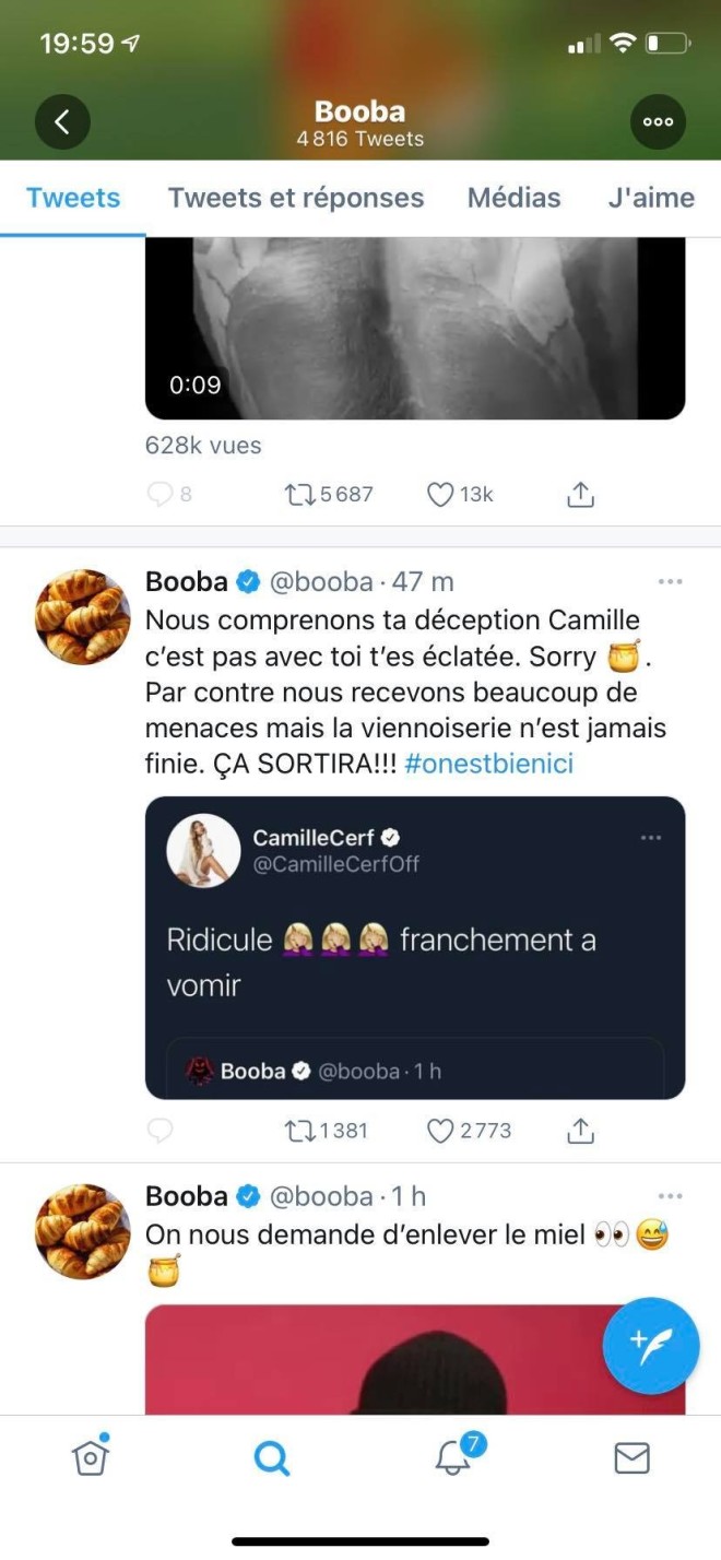 Booba dévoile un nude et menace de balancer sa sextape avec l'ex Miss France