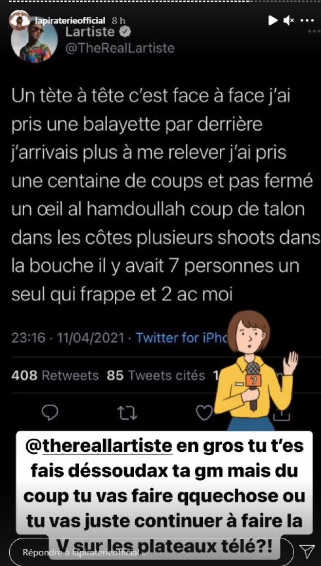 Lartiste se livre sur son agression et ses rapports avec Marwa Loud, Booba le démonte