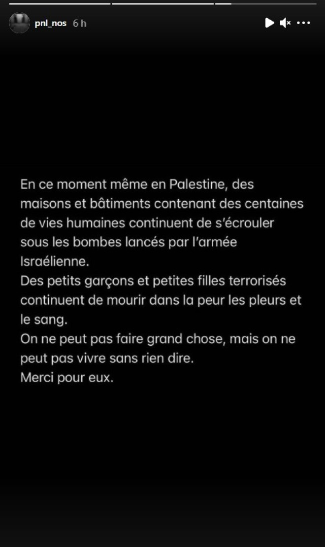 NOS prend à nouveau la parole et dénonce la situation actuelle en Palestine