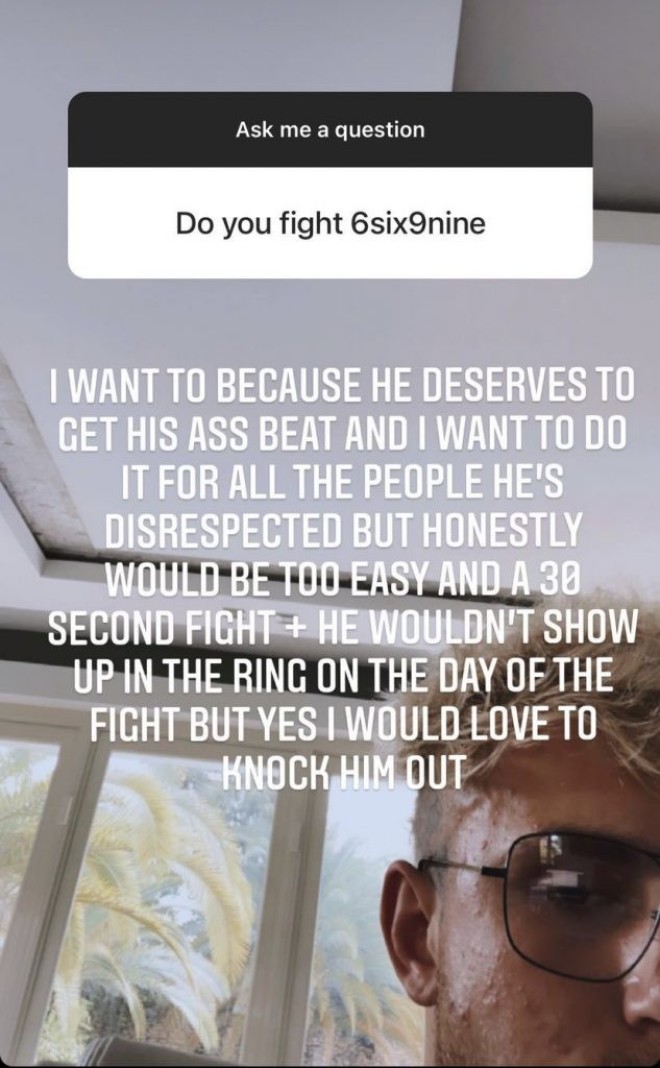 Jake Paul prêt à combattre 6ix9ine, il lui répond en le trollant (photos)