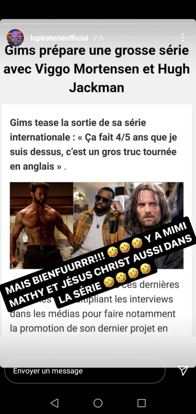 Gims dans une série avec les acteurs de Wolverine et Aragorn ? Booba en fou rire