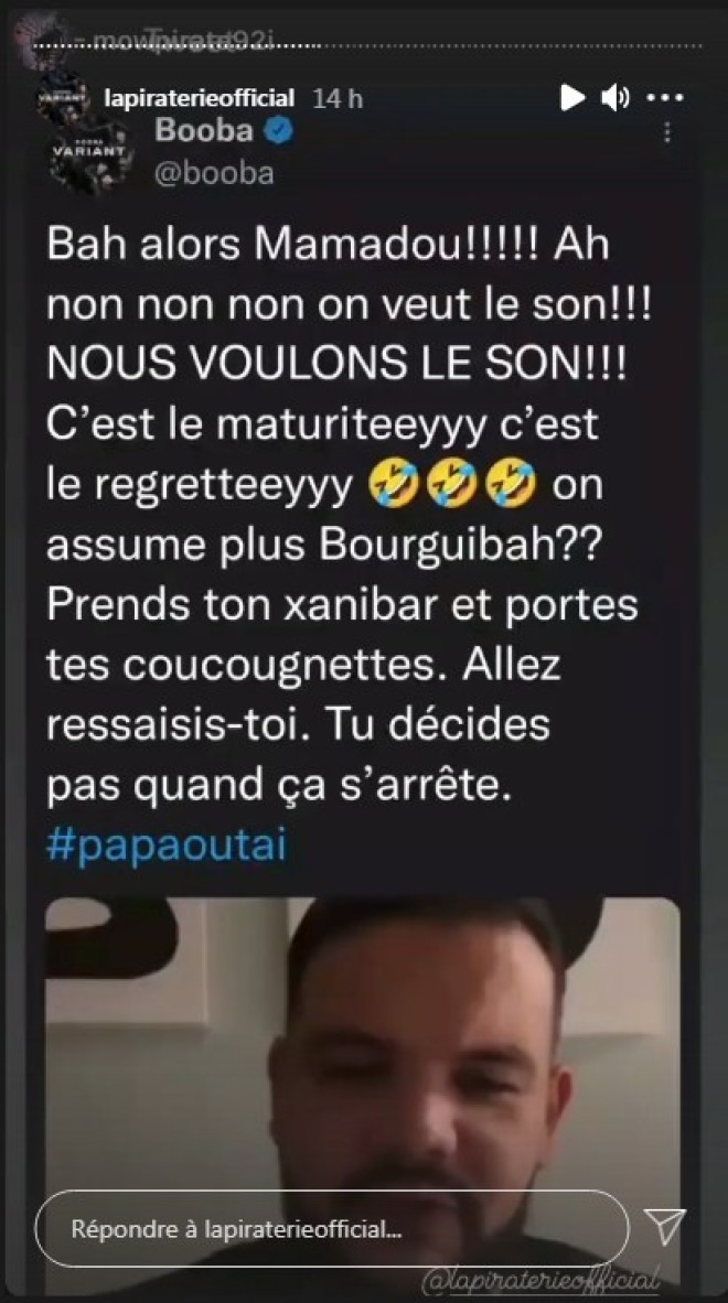 Booba relance le clash avec Sadek et l’appelle à sortir son diss-track (Photos)