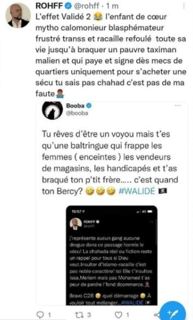 Booba et Rohff se clashent violemment à cause d'une scène de la saison 2 de ''Validé''