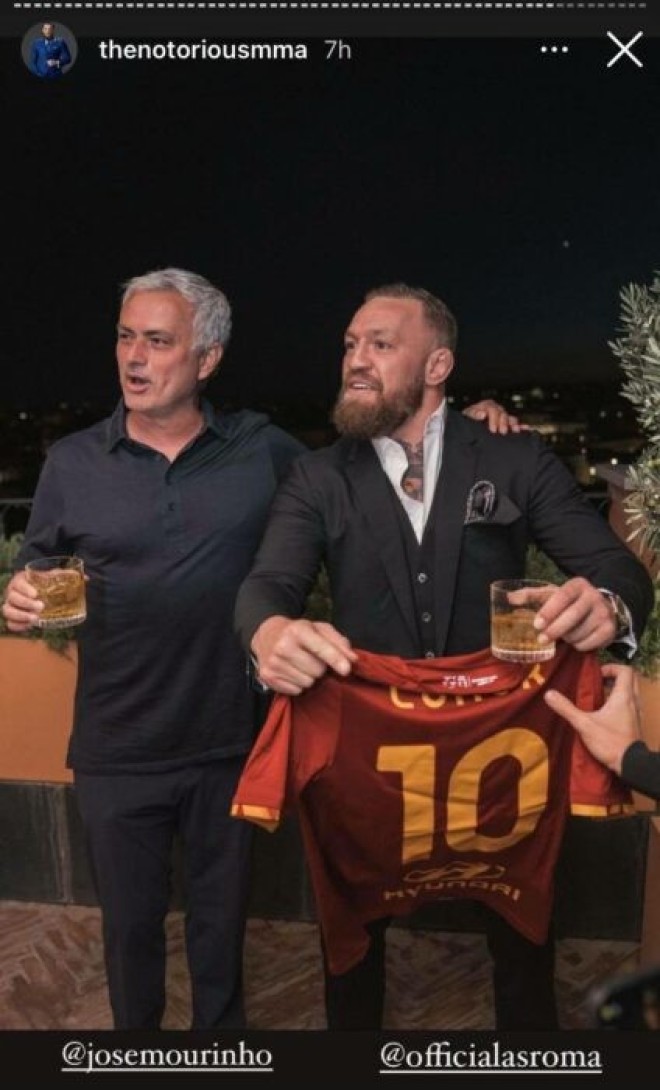 La folle soirée de Connor Mcgregor et José Mourinho à Rome (Photos)