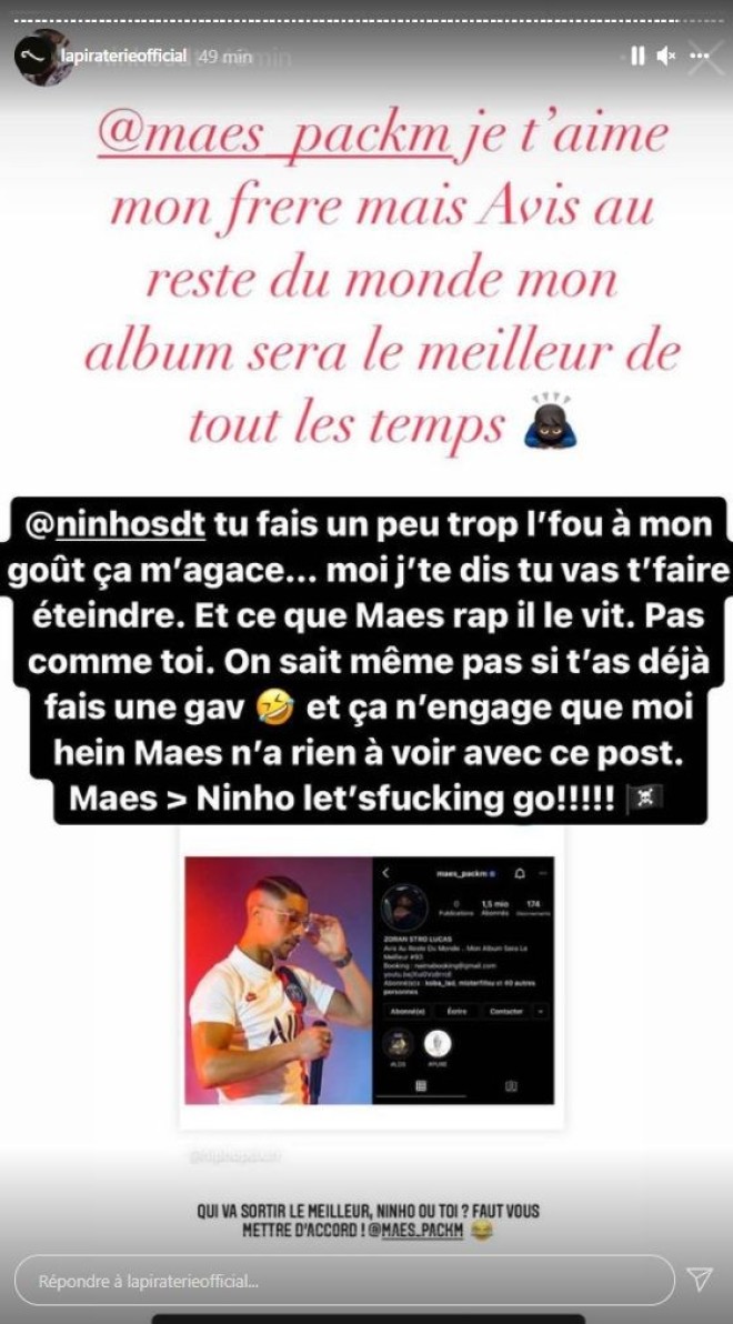 Booba s’attaque violemment à Ninho et l’accuse de ‘’faire le fou’’