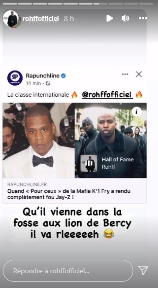 Rohff veut absolument avoir Jay-Z pour son concert à Bercy !