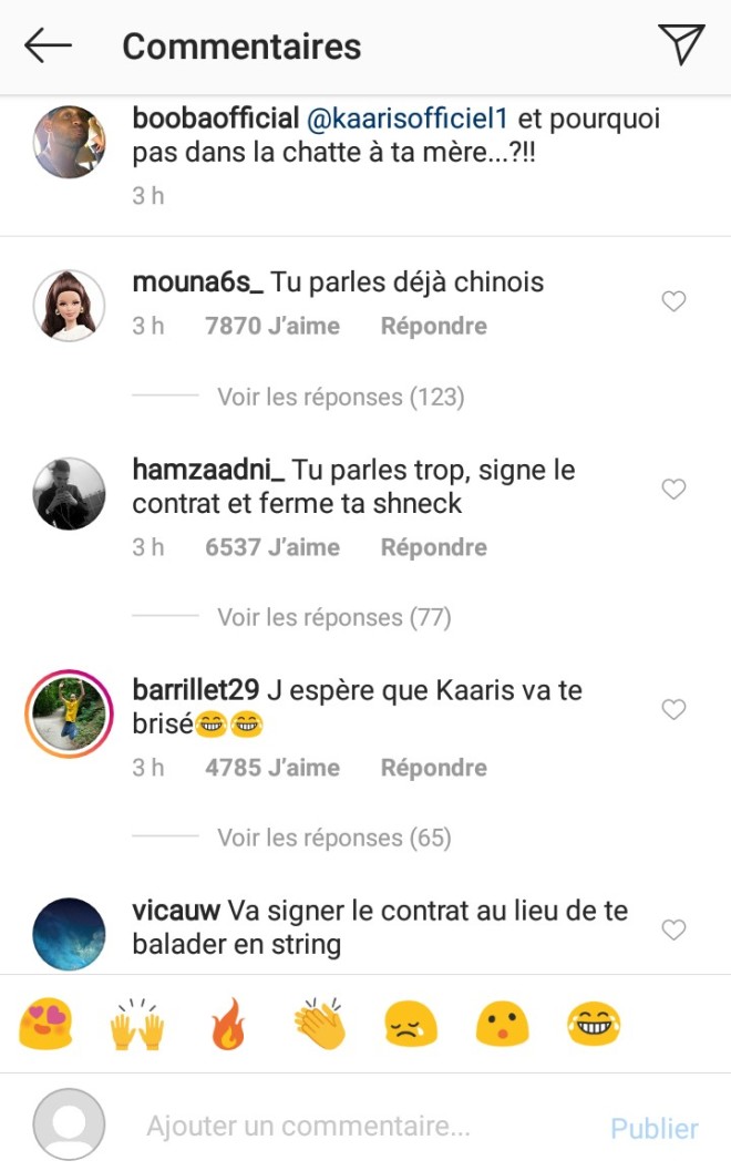 Booba n'a pas l'air content du contrat, il insulte gratuitement Kaaris !