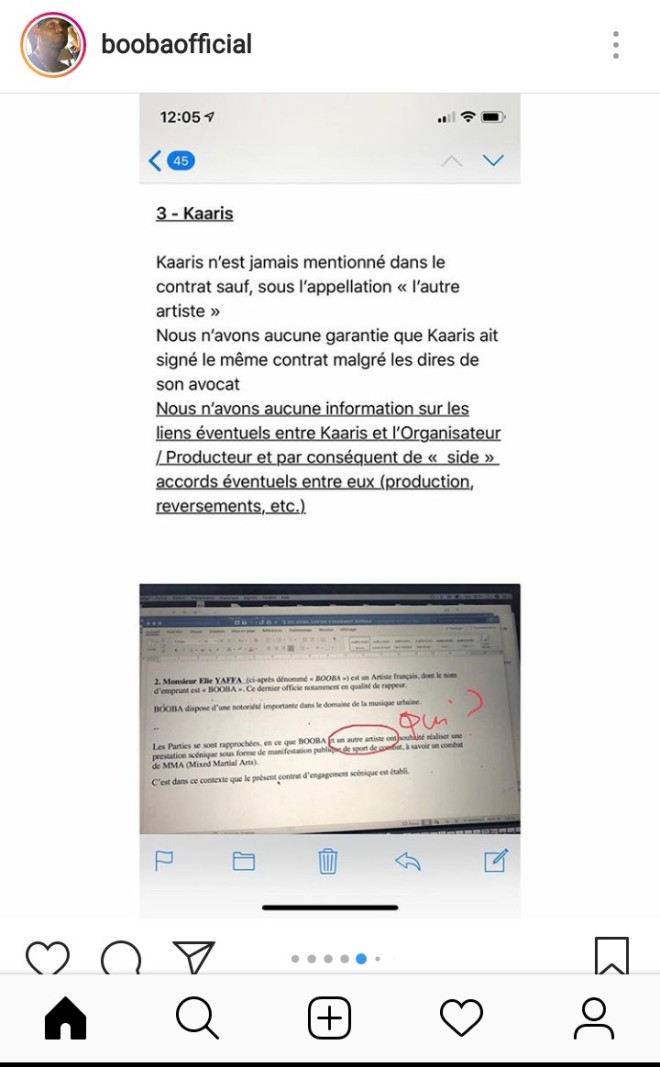 Booba refuse de signer le contrat et exige de faire le combat en Europe !