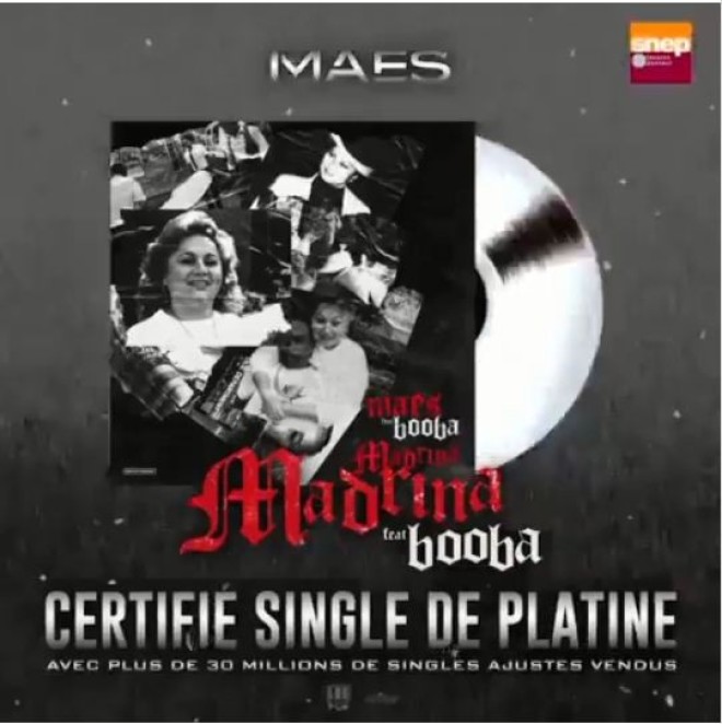 Le morceau ''Madrina'' de Maes feat Booba est certifié single de platine !