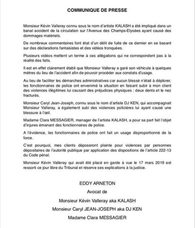 Kalash dénonce les violences policières illégitimes pendant son arrestation !