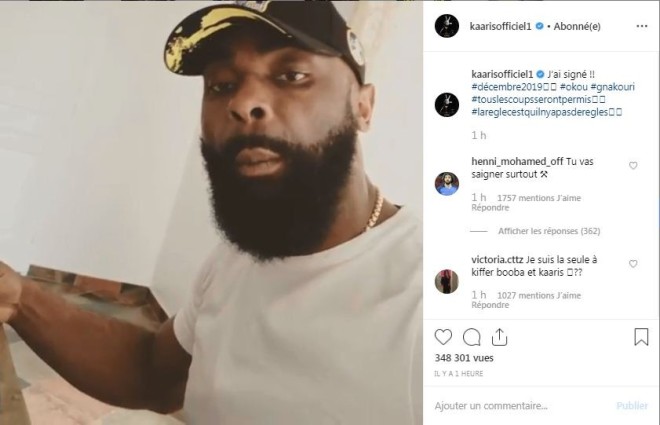 Kaaris a officiellement signé le contrat de l'octogone et s'annonce prêt pour le combat !