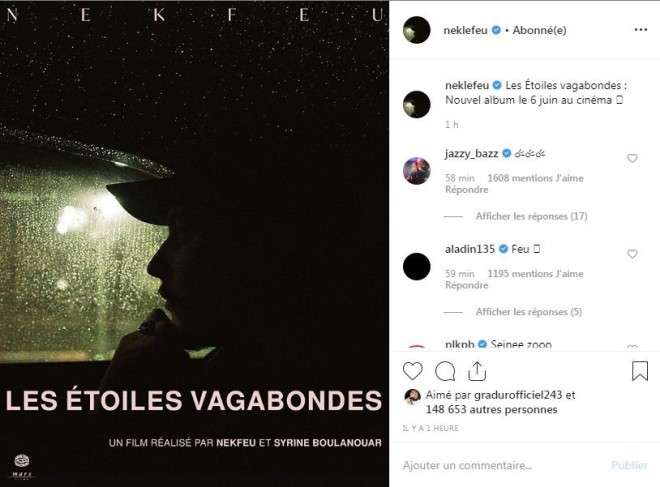 Nekfeu est de retour avec un nouvel album le 6 juin, ça sortira au cinéma !
