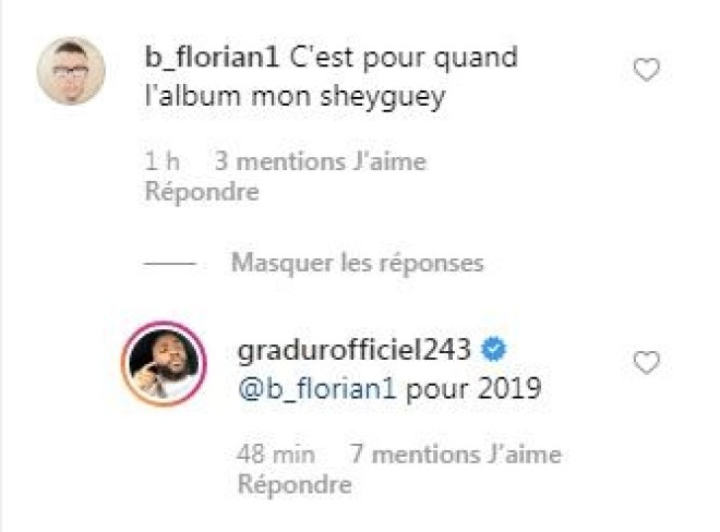 Gradur dévoile un extrait d'un titre inédit et annonce un nouvel album pour 2019 !